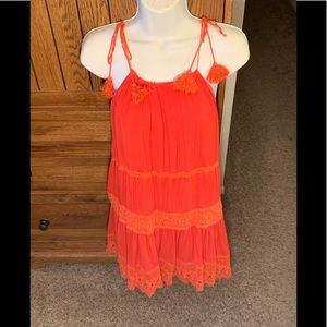 Kimchi Blue orange sun dress